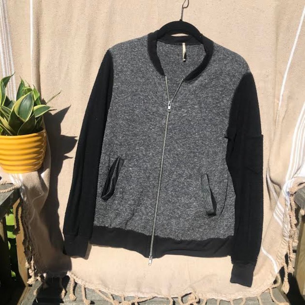 Zip Up Bomber Sweater